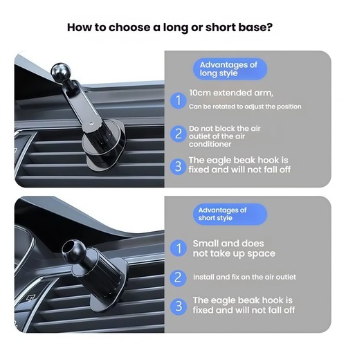 Gravity Car Air Vent Phone Holder Stand Mount Universal For Mobile Cell Phone US - Picture 10 of 13