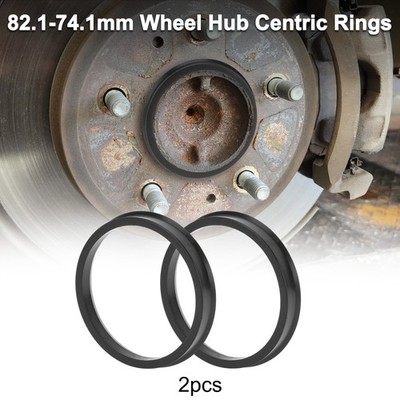 AD 82,1mm bis ID 74,1mm Auto Radnaben Zentrierringe Schwarz Kunststoff 2 Pcs