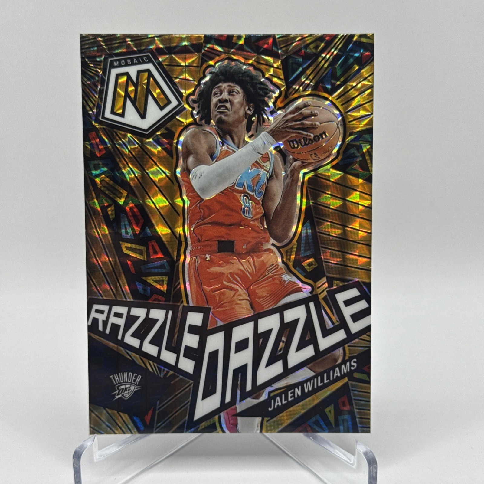 2022-23 Panini Mosaic Basketball Jalen Williams Razzle Dazzle Prizm