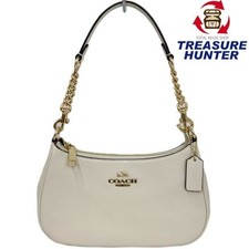 COACH Pebbled Leather Teri Shoulder Bag CV934 Chalk COACH 102060813007 JAPAN