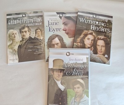 PBS Masterpiece 4 DVD Lot Great Expectations Jane Eyre Wuthering Hts Northanger