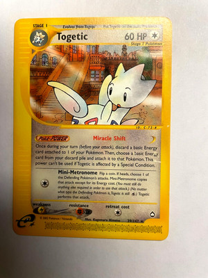 pokemon cards togetic Mint condition Beautiful colors Try to find another!!!