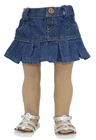 Navy Blue Pleated Denim Skirt fits 18" American Girl Size Doll