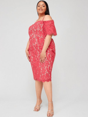 city chic lace whisper dress CITY CHIC NWT Lace Whisper Bodycon Cotton Dress Floral Lace Sz 16