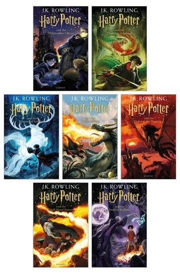 Harry Potter 1-7 Book Set Collection (without box) Genuine UK Editions- FREE P+P - Image 2 of 4