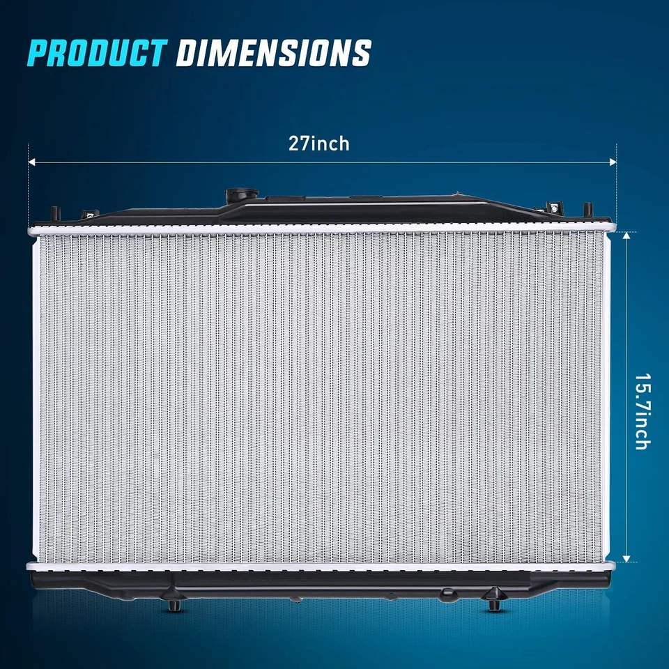 Radiador Nilight para Honda Accord 2003-2007 2,4 L tracción delantera reemplaza CU2797 Foto 4 de 4