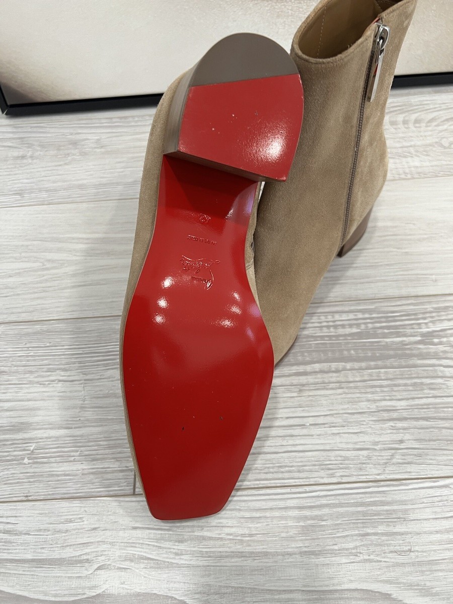 Mens sz 12 (45) Christian Louboutin Zagober Suede Ankle Boots In Fennec. CHRISTIAN LOUBOUTIN Zagober Suede Ankle Boots In Fennec | eBay main image 4