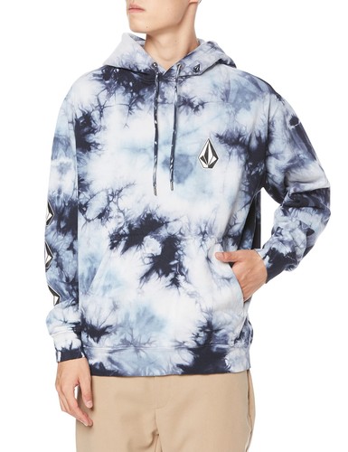 Volcom Men's JLA Pullover Hooded Fleece Sweatshirt - Tribute Design With Screen Print & Patch