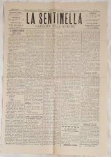 LA SENTINELLA GAZZETTA DELLE MARCHE 3 JUNE 1900 CELSO TIBALDI ANTHOLISEI DARI