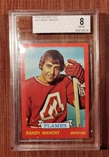 1973 O-Pee-Chee #131 Randy Manery Calgary Flames Original Hockey Card BVG 8 POP1