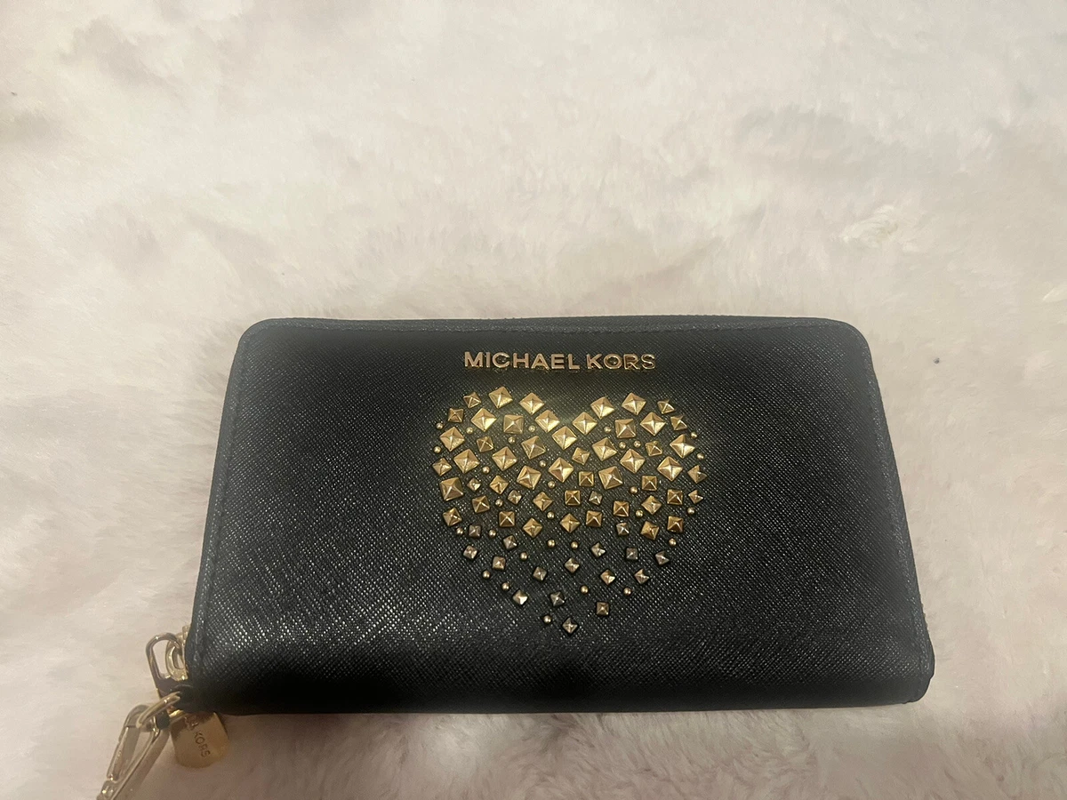 Michael Kors Giftables Black With Gold Studded Heart Perfect Valentines Gift