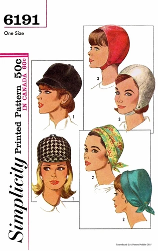 6191 Simplicity Jockey Helmet & Soft Hat Pattern