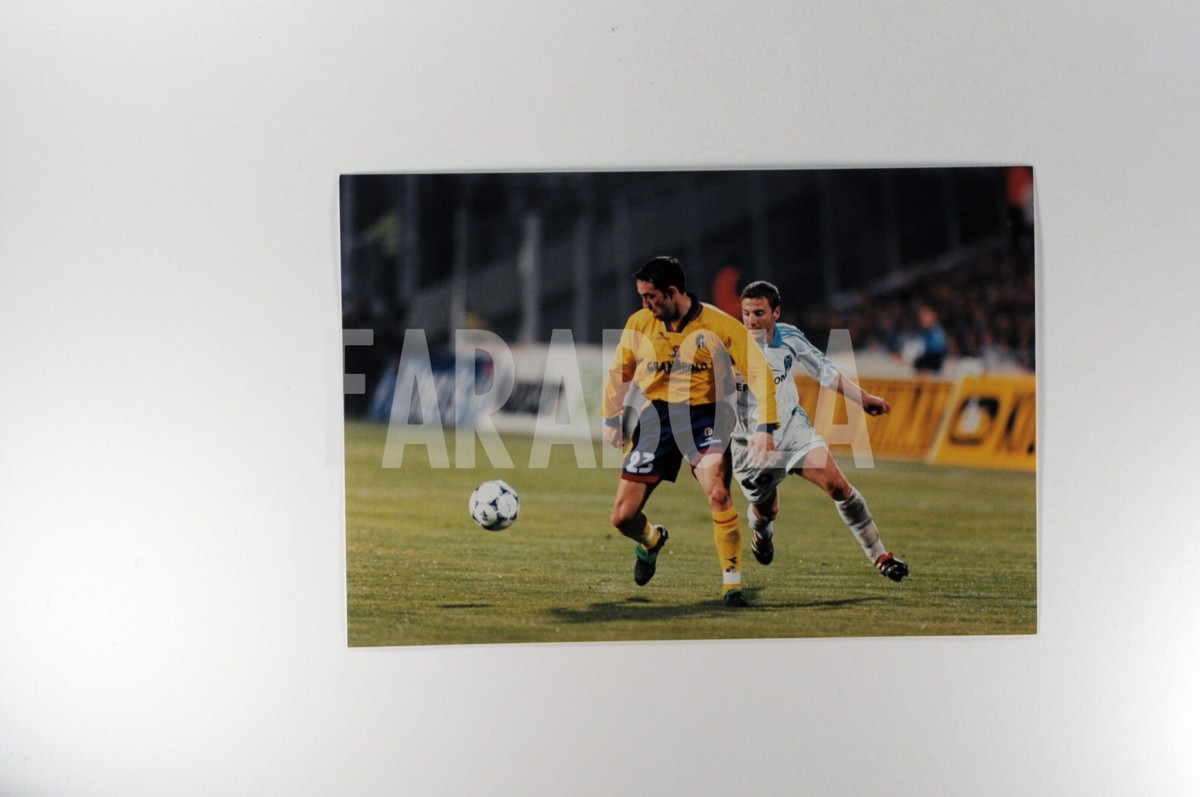 Photo de presse vintage Football, Bologne Vs Marseille,Luccin,Madani