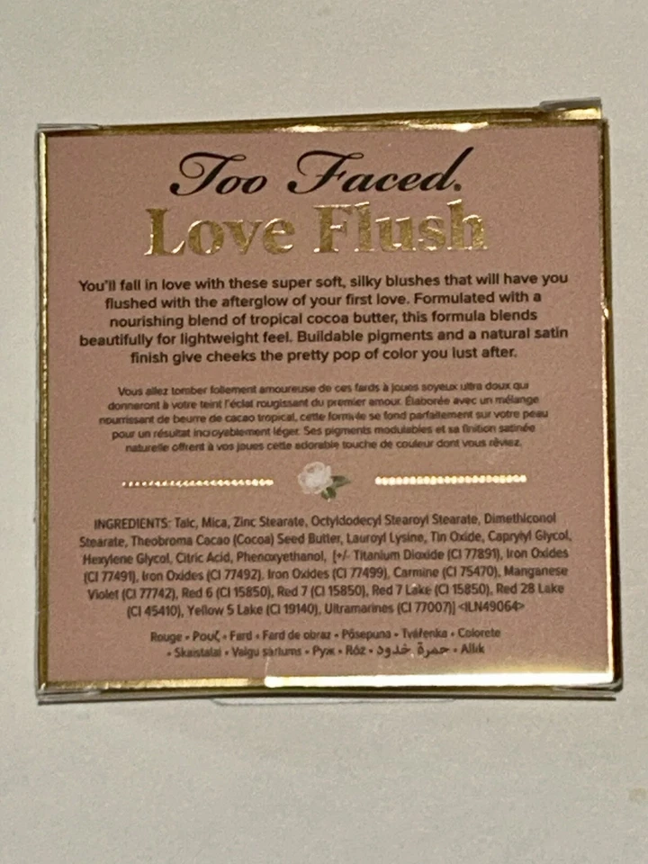 Too Faced Love Flush Watercolor Blush California Love full size NIB new .21 Oz. - Image 2 of 4
