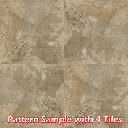 Light Slate Stone Beige Marble Self Stick Vinyl Floor Tiles - 20 Pcs 12" x 12" - Picture 2 of 3