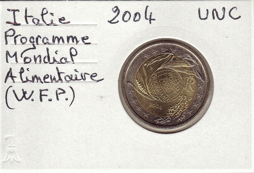 2 Euro ITALIE 2004 - PROGRAMME MONDIAL ALIMENTAIRE (WFP), 2 € Commémorative UNC