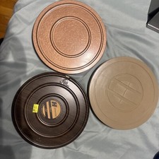 3 Vintage VTG Super 8 MOVIE REELS AND STORAGE CANNISTER Harwood 8mm 400 ft Reel