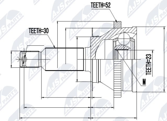 NPZ-HY-513 NTY Joint Kit, drive shaft for HYUNDAI