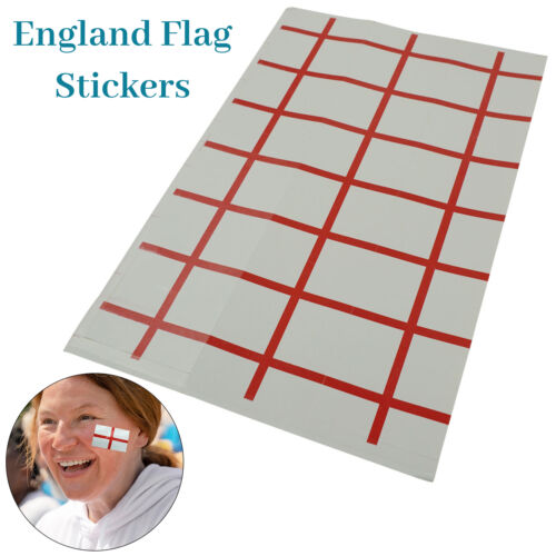 England St George Flag Sticker Cross Label European Championship 2024 Decoration - Afbeelding 1 van 8