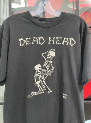 1992 Dead Head Fashion Victim skeleton art, remake new black shirt