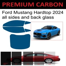 Premium Carbon Window Tint fits Ford Mustang Hard top 2024 precut tint