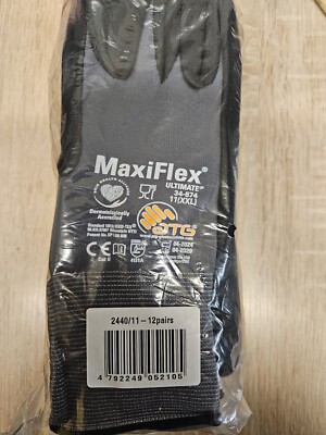 MaxiFlex Arbeitshandschuhe 12 Paar Montage-Handschuhe 34-874 UltimateGr: 11/XXL
