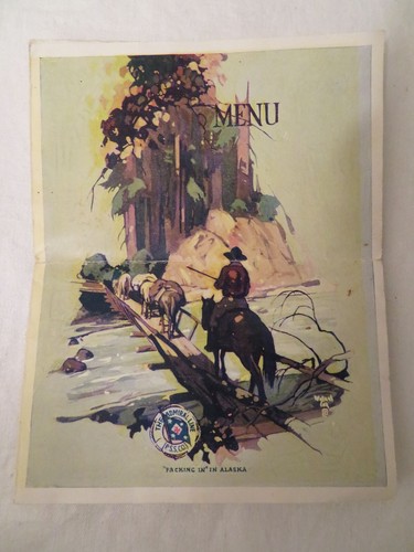 Vintage Pacific Steamship Co. Dinner Menu 1924 - Picture 3 of 10