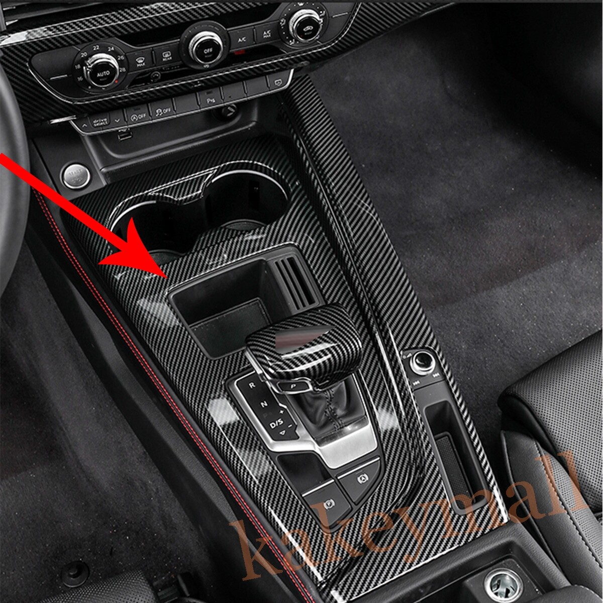 2020-2022 Audi A4 B9 A5 Gear Shift Box Knob Panel Frame Cover Trim