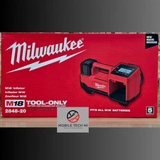 Milwaukee 2848-20 M18 18V Compact Tire Air Inflator (Bare Tool) - SHIPS FAST!