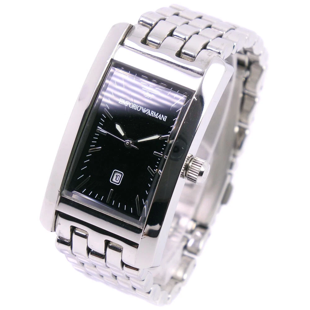ARMANI AR 0115 Watches Stainless Steel Quartz mens blackDial