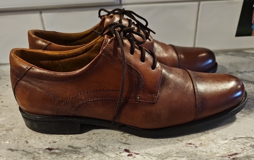 Mens Florsheim Comfortech Ortholite Brown Leather Lace-Up  display picture 1