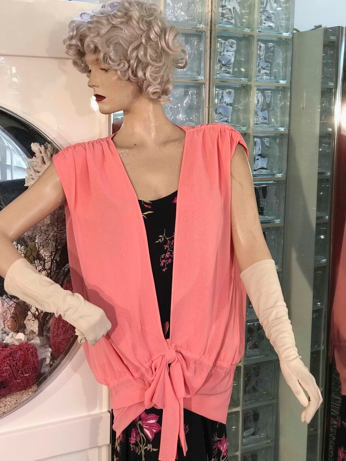 Flapper Drop waist top & Floral Maxi sleeveless D… - image 5