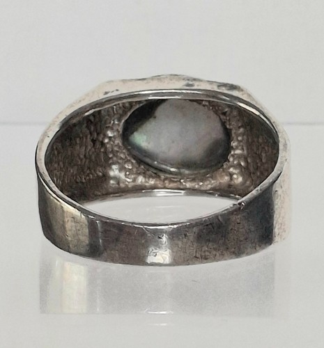MEN'S C.NOIR 925 STERLING SILVER AND ABALONE RING SIZE 9.5 - Picture 7 of 11