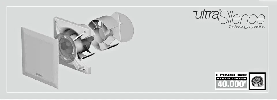 HELIOS MiniVent Minilüfter M1/100 - N/C, F, P Badlüfter Miniventilator Auswahl - Bild 3 von 4