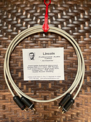 Lincoln Emancipator Audiophile Interconnect Cables ( KLEI RCA)  - 4 Ft. PAIR