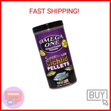 Omega One Super Color Sinking Cichlid Pellets Aquarium Fish Food, 4mm Large Pell