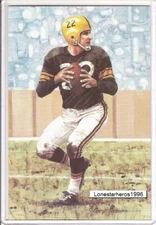 1990 Bobby Layne Goal Line Art Postcard Unsigned - Series 2 Two