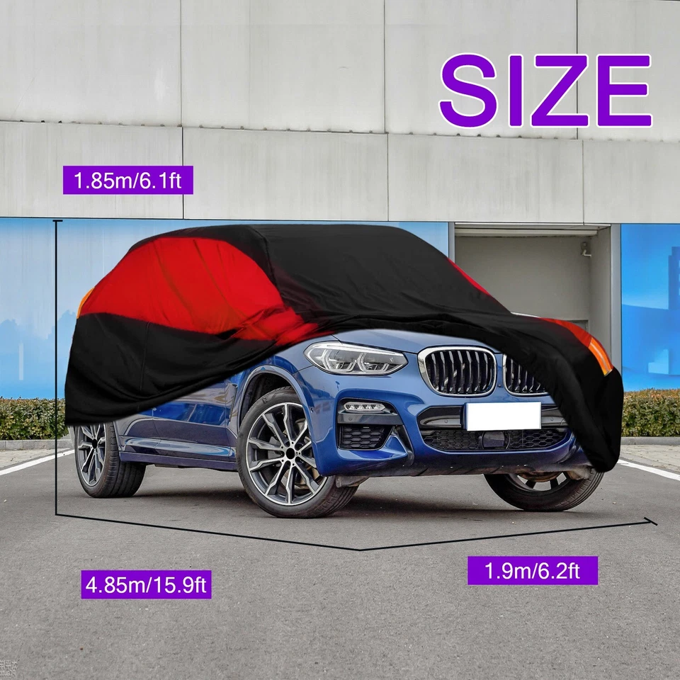 Cubierta completa para auto Honda CR-V lluvia nieve protección resistente a los rayos UV rojizo-negro EE. UU. Foto 2 de 4