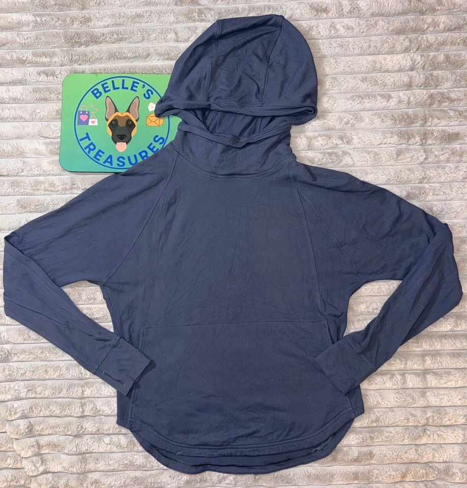 Lululemon Pick Up The Pace L/S Pullover Hoodie Rulu Astro Blue Size 6 Oversized - Image 3 of 4