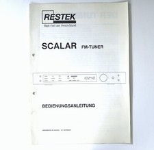 Original RESTEK SCALAR FM-Tuner Owner's Manual / Bedienungsanleitung !!!