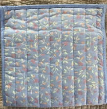 VINTAGE Lillian Vernon Cotton Fabric Floral Recipe Sticker Bill Coupon Organizer