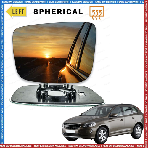 Left Passenger side wing mirror glass for Volvo Xc60 20082017 Heated