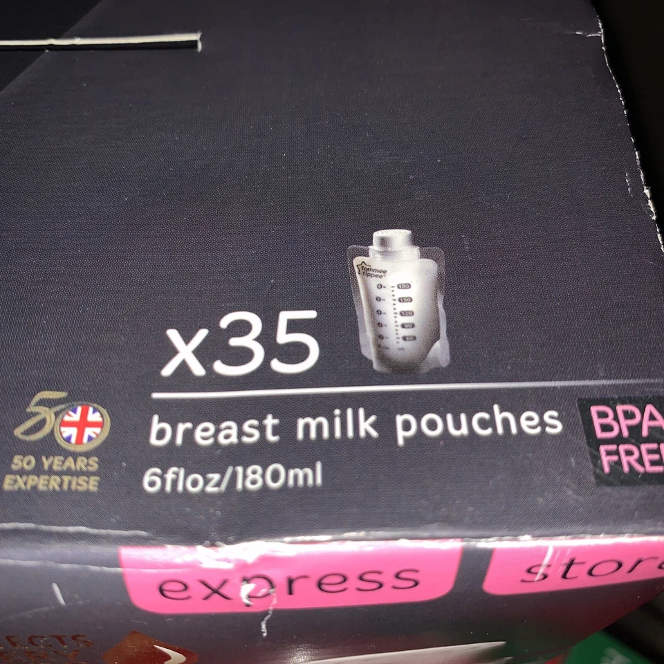 Bolsas de leite materno Tommee Tippee Pump and Go X35 BPA FREE, 35 unidades novas - Imagem 3 de 4