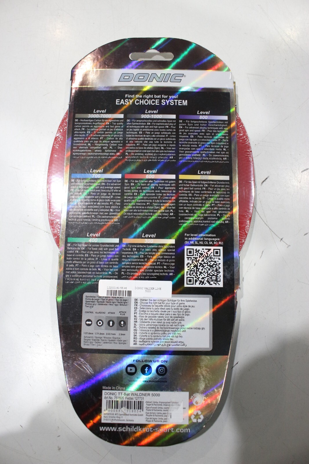 Donic Waldner 5000 Table Tennis Bat eBay