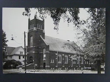 Belding Michigan MI St. Joseph Catholic Church Real Photo Postcard RPPC 1940s