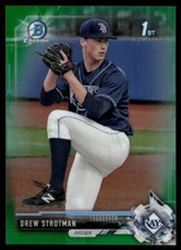 2017 Bowman Draft #BDC-103 Drew Strotman Chrome Green Refractor #/99