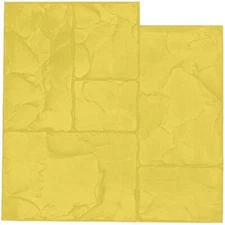 Brickform Concrete Texture Mat Ashlar Slate Hard Mat Yellow