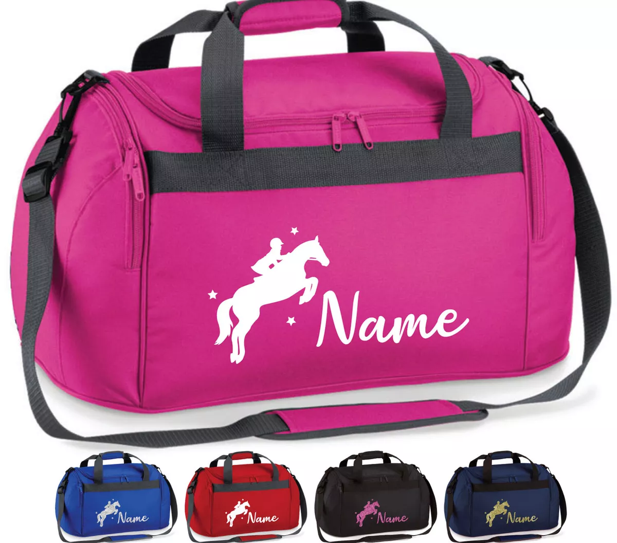 Personalised Horse Riding Bag Ladies Girls Boys Horses Holdall Equestrian Gift
