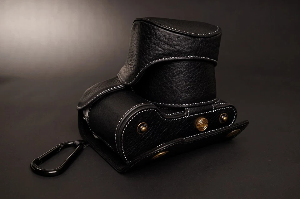 Funda completa de cuero genuino para cámara para Samsung NX500 16-50 lente B Foto 3 de 4