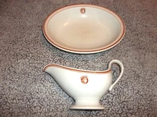 VTG Gravy Boat Bowl O.P.Co. Syracuse China Bacone College? + Serving Dish #G-6